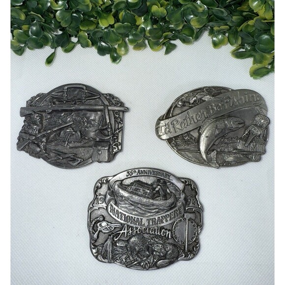 Lot of 3- Vintage 80’s & 90’s Belt Buckles Siskiyou NTA - Picture 1 of 7